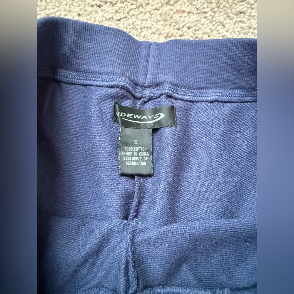 Sideways Sweatpants Navy Blue Small - Picture 9 of 12